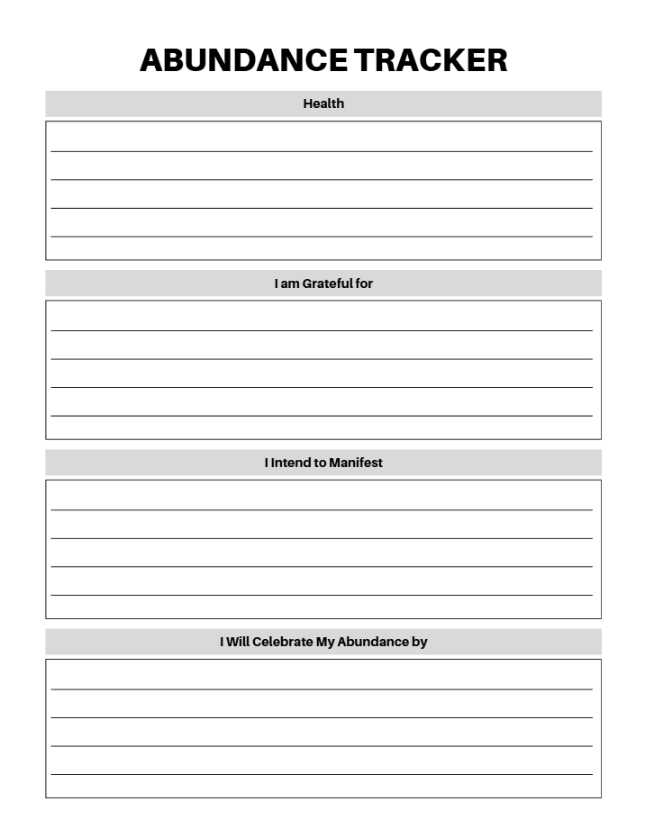 Abundance mindset digital journal