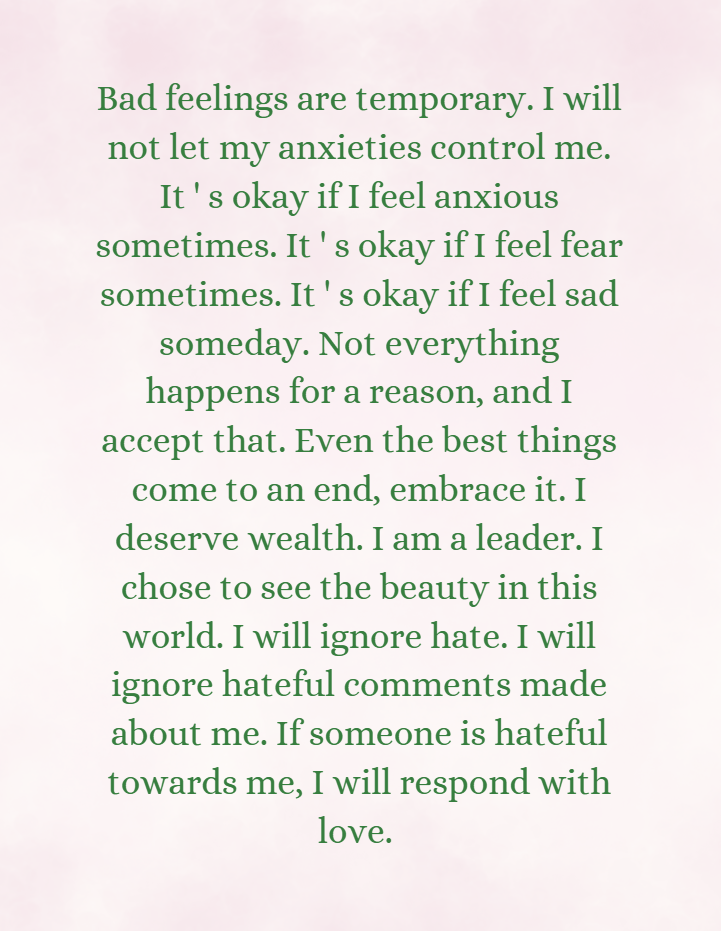 100 Positive Affirmations for Women