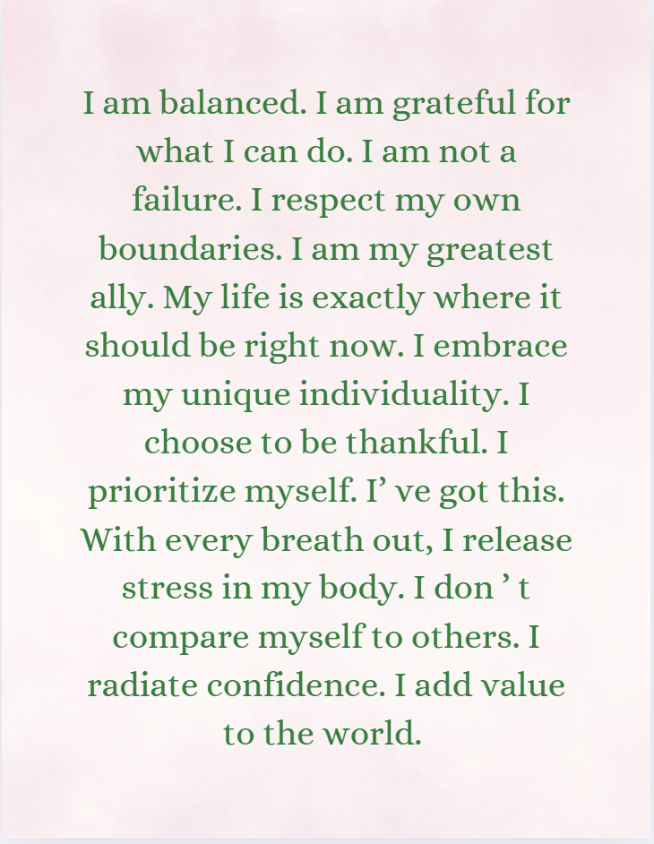 100 Positive Affirmations for Women