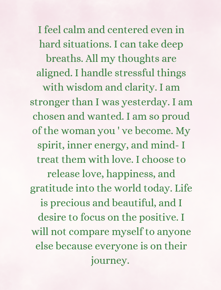 100 Positive Affirmations for Women