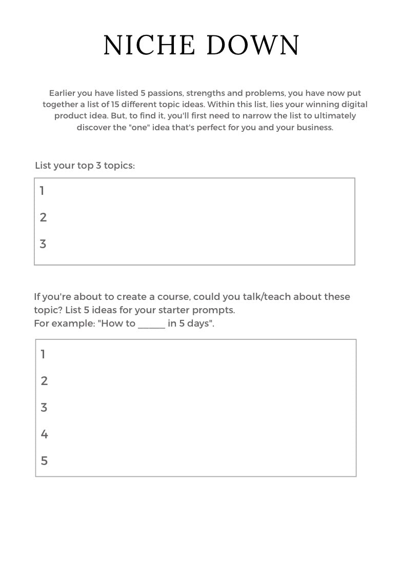 Digital Product Planner
