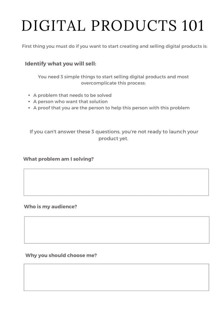 Digital Product Planner