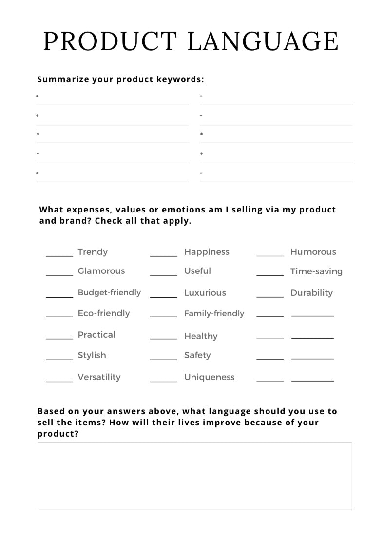 Digital Product Planner