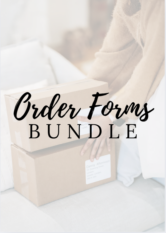 Item order form templates