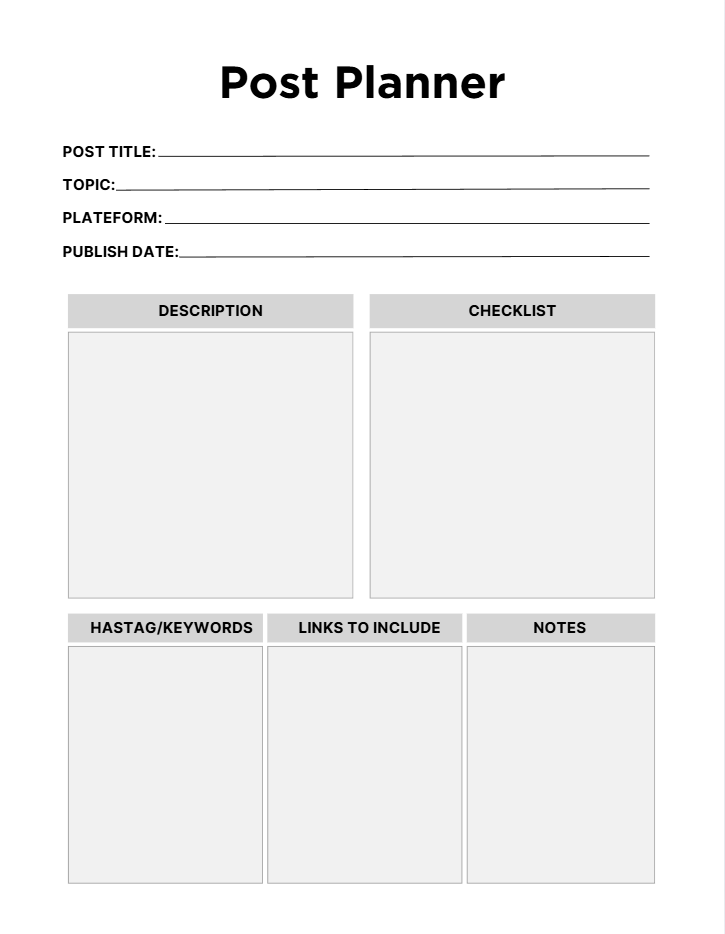Side Hustle Planner
