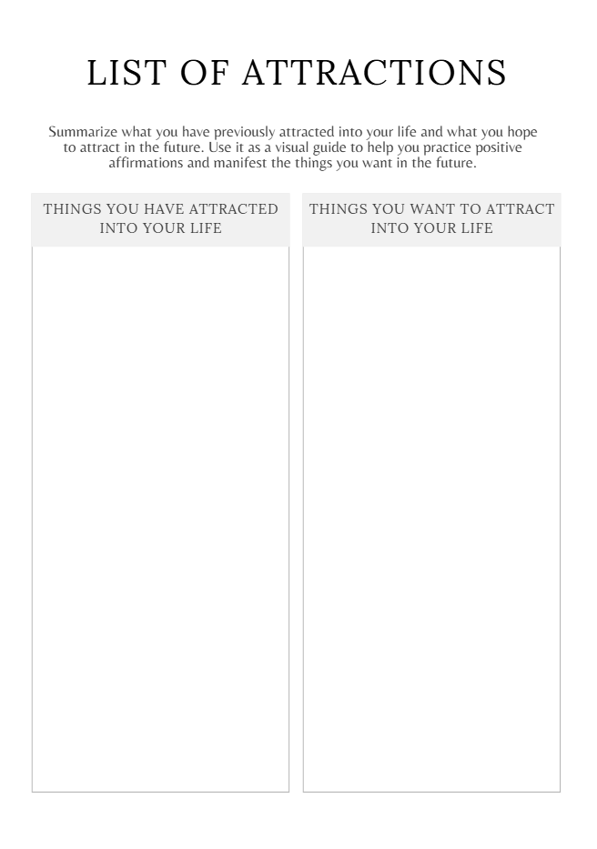 Law of Attraction Planner